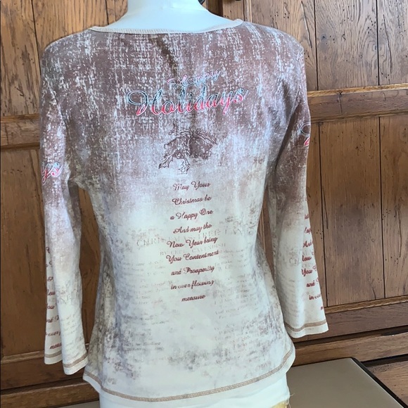 🎄Christmas 3/4 Sleeved Shirt; Medium🎅🏼 - Picture 5 of 9
